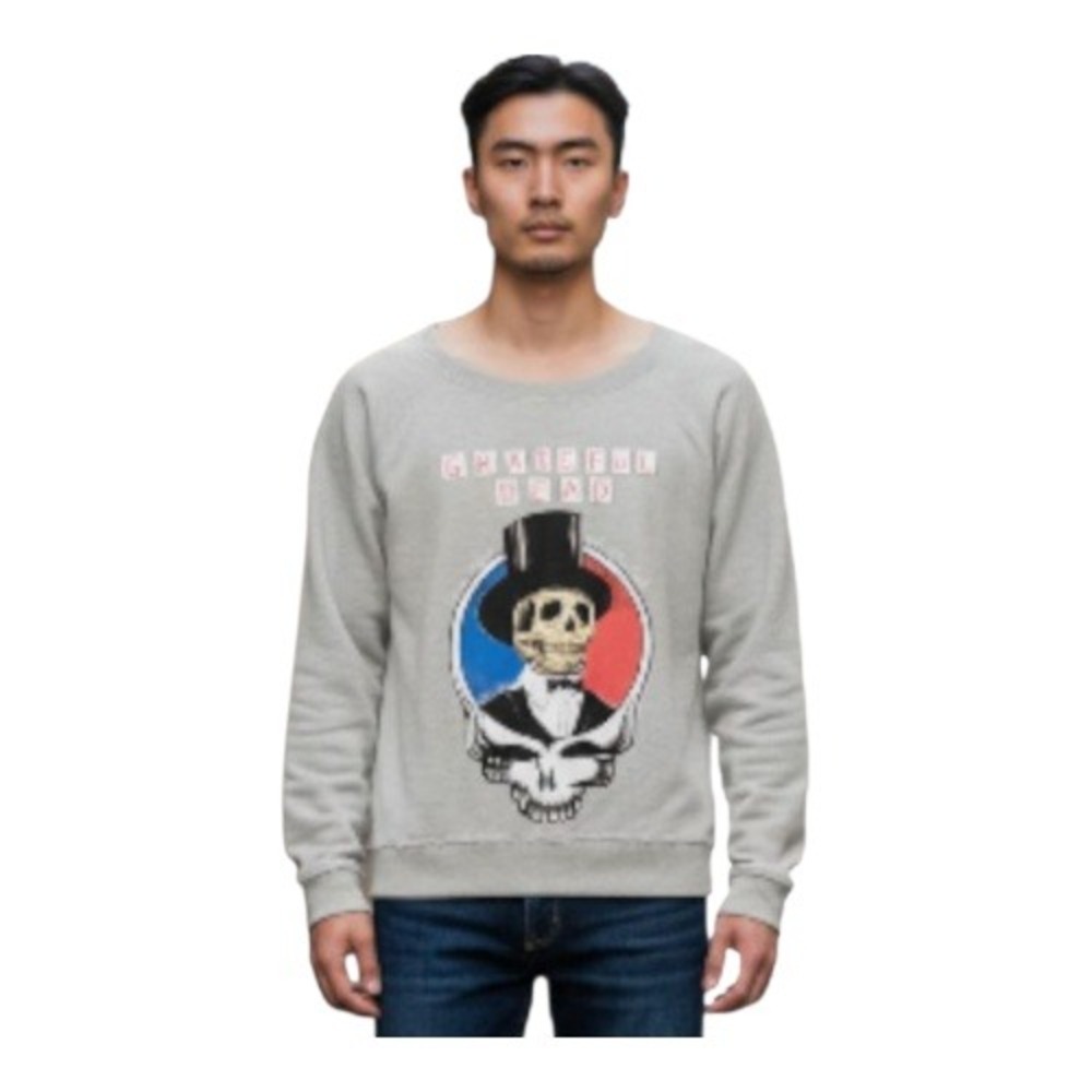 Grateful Dead Skull Top Hat Graphic Sweatshirt Vintage‎ Inspired Unisex L